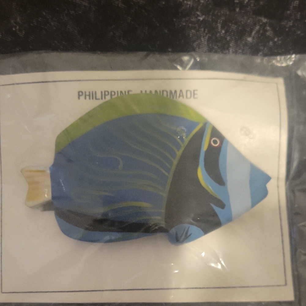 Handmade Blue and Green Fish Ornament